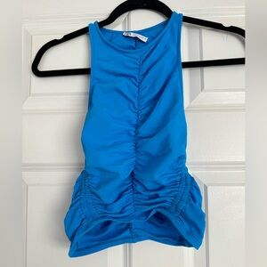 Zara blue cropped top